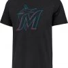 '47 Men's Miami Marlins Black Premium Franklin T-Shirt