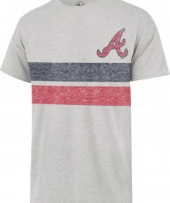 '47 Men's Atlanta Braves Gray Bars Franklin T-Shirt