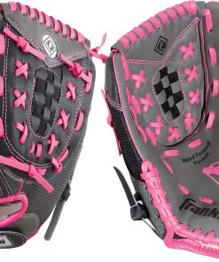 Franklin 12" Girls' Windmill Series Fastpitch Glove For Women Grey/pink