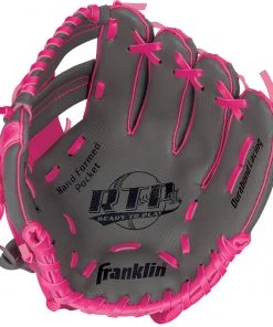 Franklin 9.5" Girls' Tee Ball RTP Series Glove Grey/pink -Franklin Sport Store unnamed file 1131