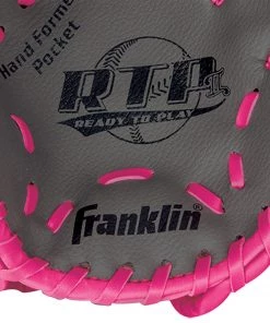 Franklin 9.5" Girls' Tee Ball RTP Series Glove Grey/pink -Franklin Sport Store unnamed file 1134