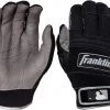 Franklin Adult All Weather Pro Series Batting Gloves For Men Black/black