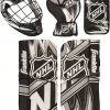 Franklin NHL Mini Hockey Goalie Equipment And Mask Set For Unisex Black