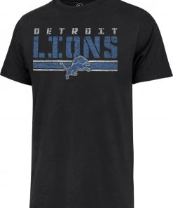 '47 Men's Detroit Lions Black Franklin Stripe T-Shirt