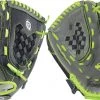 Franklin 11" Girls' Windmill Series Fastpitch Glove Grey/lime