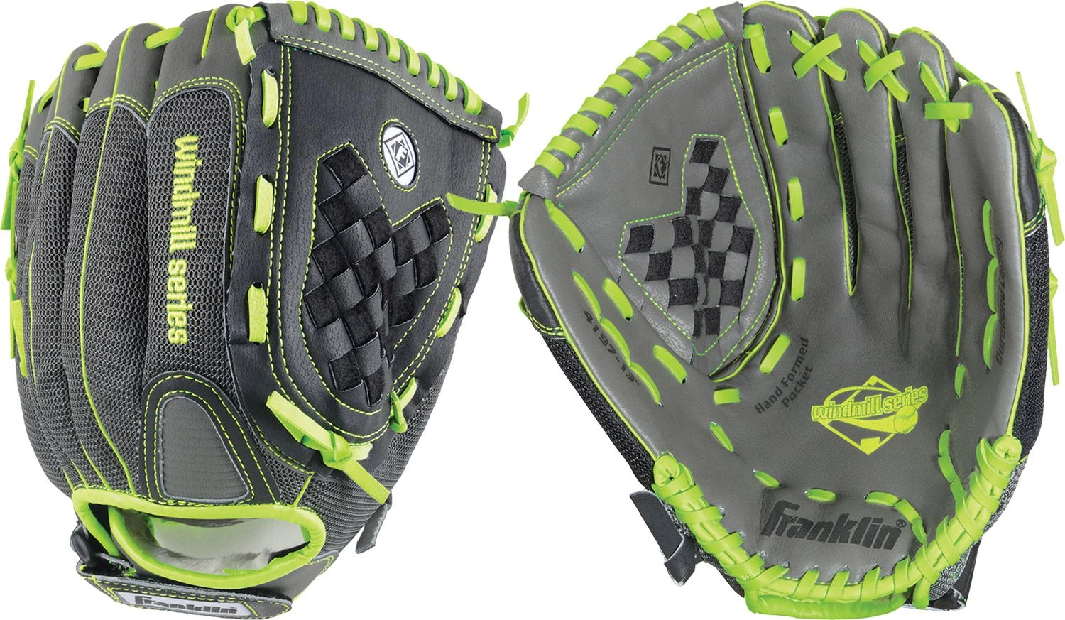 Franklin 11" Girls' Windmill Series Fastpitch Glove Grey/lime 3 Franklin 11" Girls' Windmill Series Fastpitch Glove Grey/lime