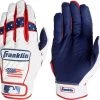 Franklin Adult CFX Pro Chrome Fourth Of July Batting Gloves For Men Red/white/blue