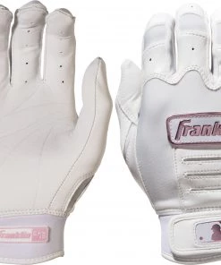 Franklin Women's CFX Pro Chrome Series Softball Batting Gloves White/rose Gold