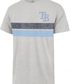 '47 Men's Tampa Bay Rays Gray Bars Franklin T-Shirt