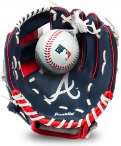 Franklin Youth Atlanta Braves Teeball Glove And Ball Set For Unisex