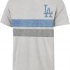 '47 Men's Los Angeles Dodgers Gray Bars Franklin T-Shirt