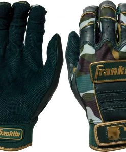 Franklin Youth CFX Pro Chrome Memorial Day Batting Gloves For Boys' Green/gold