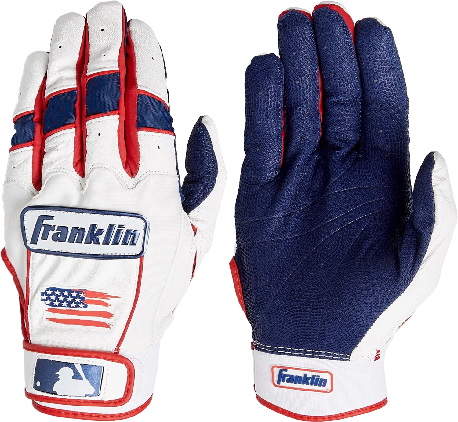 Franklin Youth CFX Pro Chrome Fourth Of July Batting Gloves For Boys' Red/white/blue 3 Franklin Youth CFX Pro Chrome Fourth Of July Batting Gloves For Boys' Red/white/blue