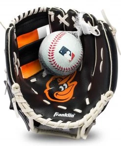 Franklin Youth Baltimore Orioles Teeball Glove And Ball Set For Unisex