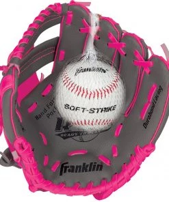 Franklin 9.5" Girls' Tee Ball RTP Series Glove W/ Ball Grey/pink -Franklin Sport Store unnamed file 1579