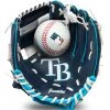 Franklin Youth Tampa Bay Rays Teeball Glove And Ball Set For Unisex
