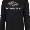 '47 Men's Baltimore Ravens Replay Franklin Black Long Sleeve T-Shirt
