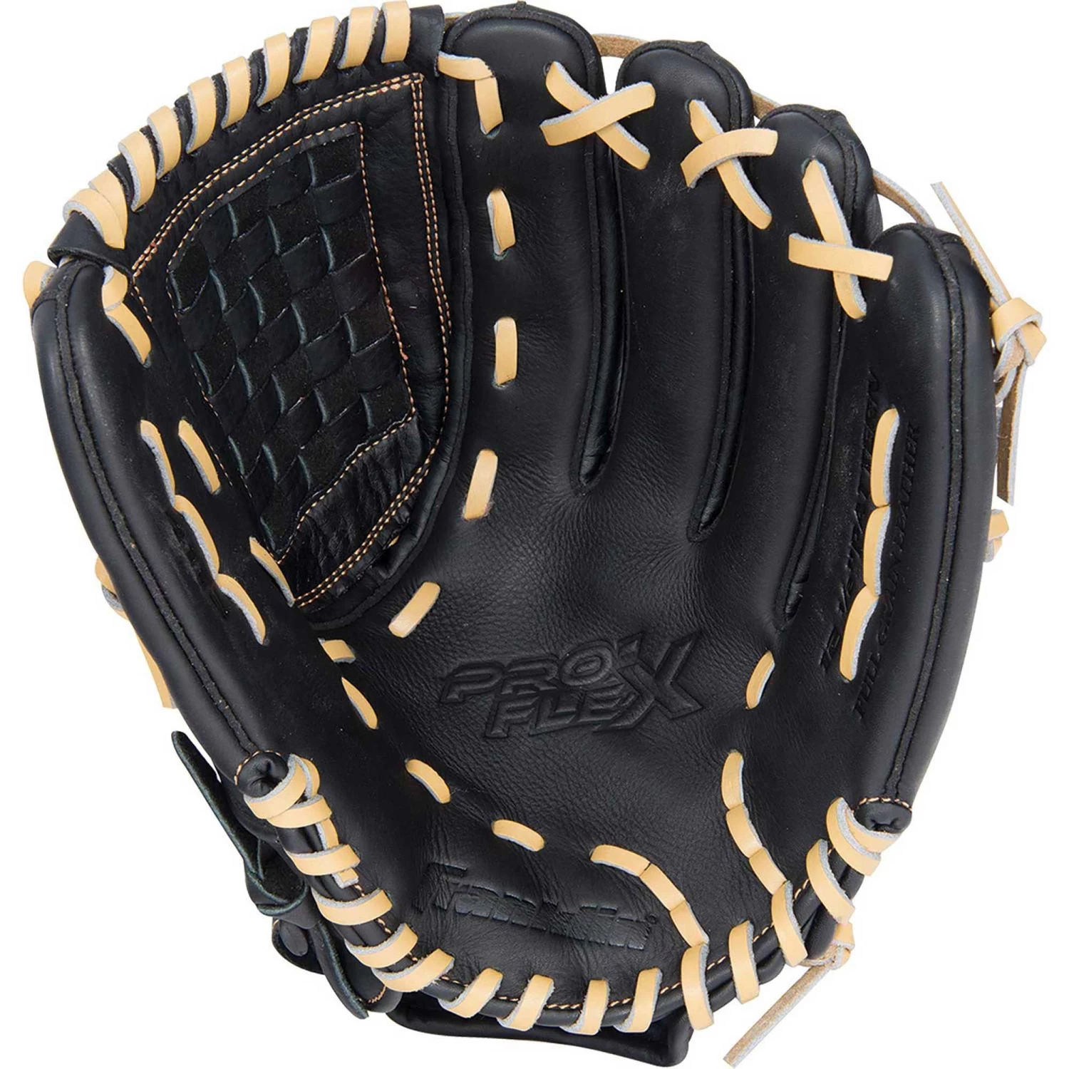 Franklin 12" Adult Pro Flex Hybrid Series Baseball Glove For Unisex Black/tan 5 Franklin 12" Adult Pro Flex Hybrid Series Baseball Glove For Unisex Black/tan - Image 3