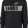 '47 Men's Philadelphia Eagles Field Franklin Black Long Sleeve Hooded T-Shirt -Franklin Sport Store unnamed file 1619