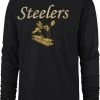 '47 Men's Pittsburgh Steelers Replay Franklin Legacy Black Long Sleeve T-Shirt -Franklin Sport Store unnamed file 1647