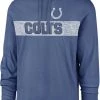 '47 Men's Indianapolis Colts Field Franklin Blue Long Sleeve Hooded T-Shirt
