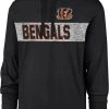 '47 Men's Cincinnati Bengals Field Franklin Black Long Sleeve Hooded T-Shirt -Franklin Sport Store unnamed file 1655