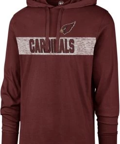 '47 Men's Arizona Cardinals Field Franklin Red Long Sleeve Hooded T-Shirt
