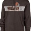 '47 Men's Cleveland Browns Field Franklin Brown Long Sleeve Hooded T-Shirt