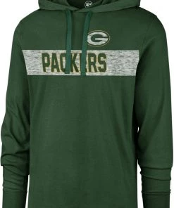 '47 Men's Green Bay Packers Field Franklin Green Long Sleeve Hooded T-Shirt