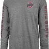 '47 ‘47 Men's Ohio State Buckeyes Gray Triple Threat Franklin Long Sleeve T-Shirt