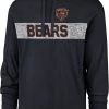 '47 Men's Chicago Bears Field Franklin Navy Long Sleeve Hooded T-Shirt