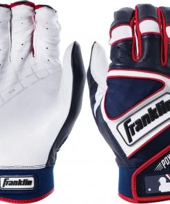 Franklin Youth Powerstrap Batting Gloves For Boys' Red/white/blue