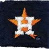 Franklin Houston Astros Black 2.5" Wristbands For Unisex