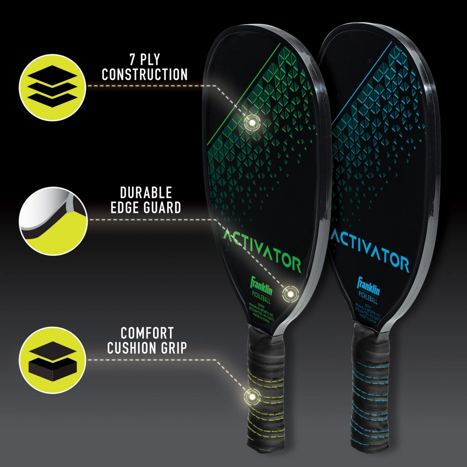 Franklin Activator Wooden Pickleball Paddle Set For Unisex 3 Franklin Activator Wooden Pickleball Paddle Set For Unisex - Image 2