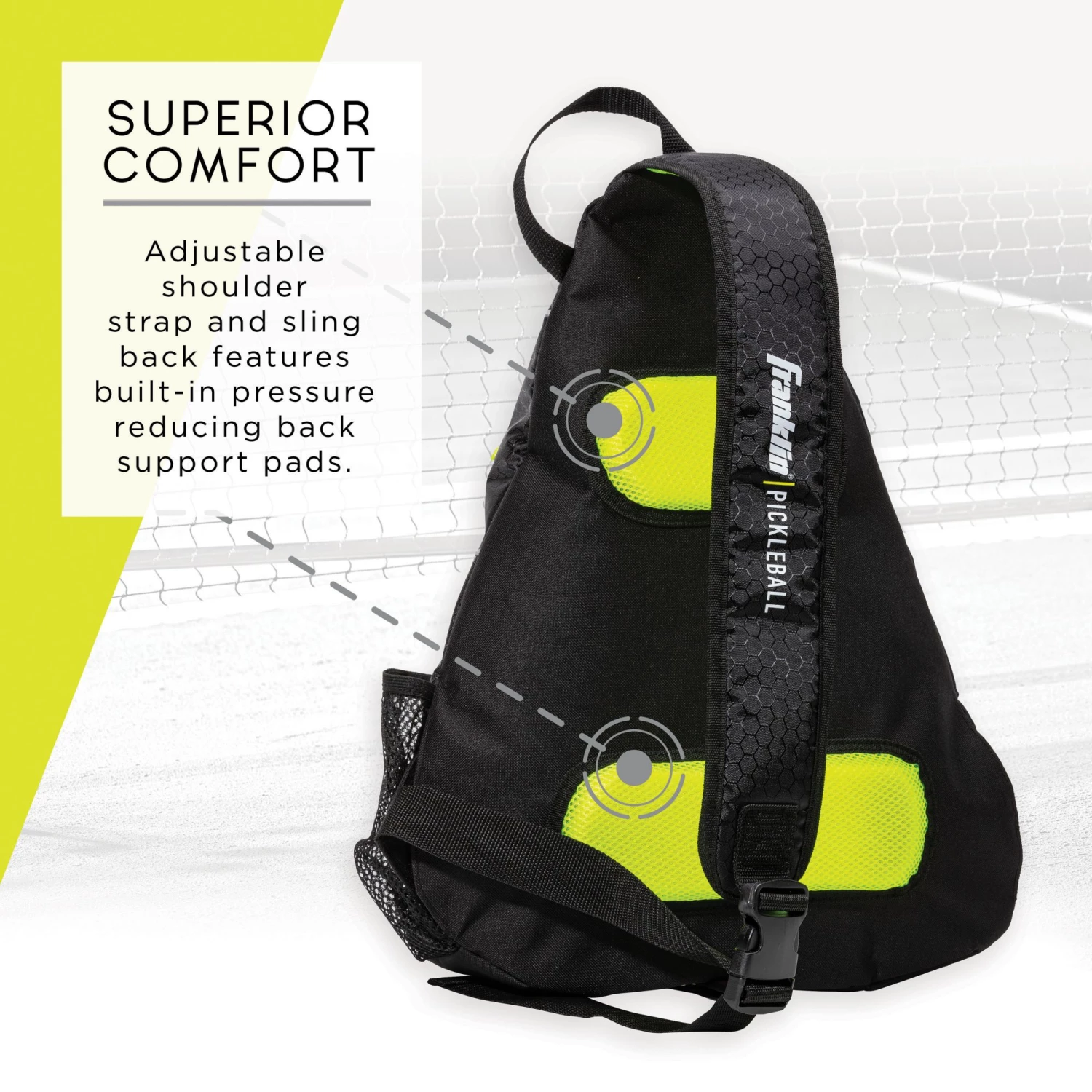 Franklin Sports Pickleball-X Performance Sling Bag For Unisex 4 Franklin Sports Pickleball-X Performance Sling Bag For Unisex - Image 3