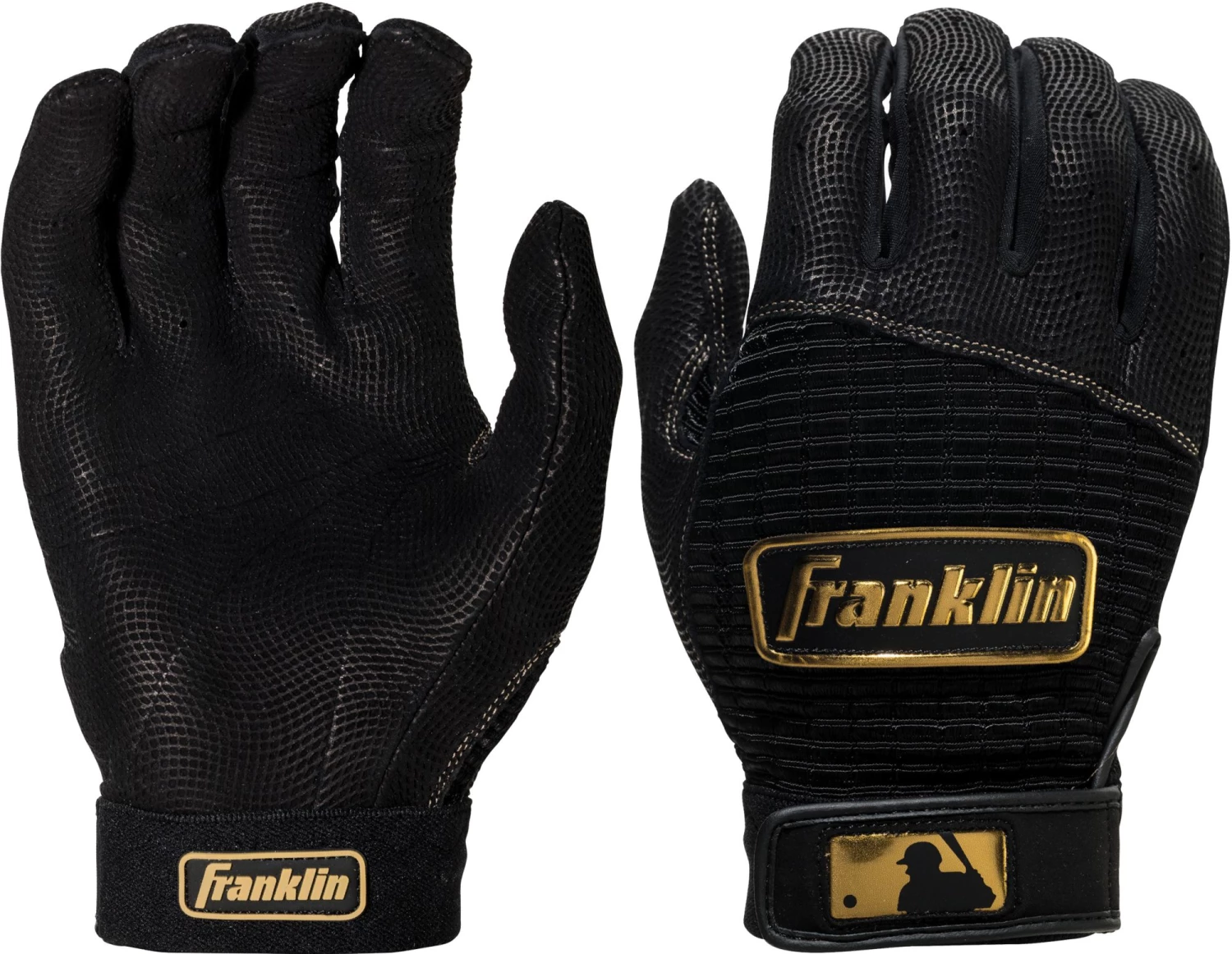 Franklin Youth Pro Classic Batting Gloves For Boys' Black/gold 3 Franklin Youth Pro Classic Batting Gloves For Boys' Black/gold